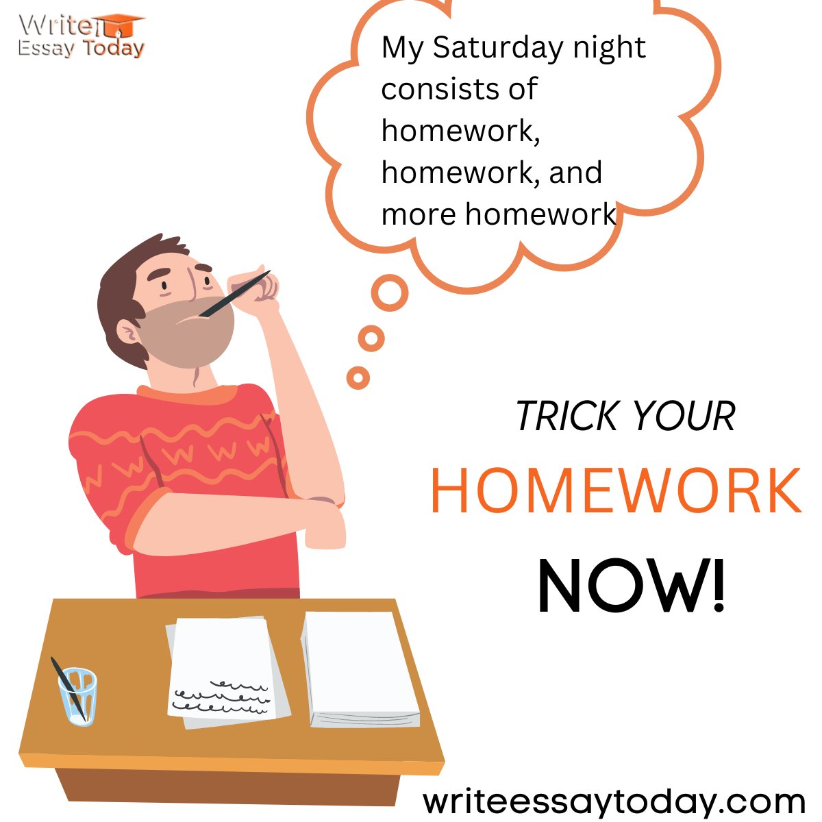 WriteEssayToday's tweet image. Get plagiarism-free homework help with step-by-step homework answers &amp;amp; solutions from #Writeessaytoday. Our homework-doer is available 24/7. 
.
.
writeessaytoday.com
.
.
#homework #homeworkwriting #assignments #essay #essayhelp #students #discountforessay  #writing #buy