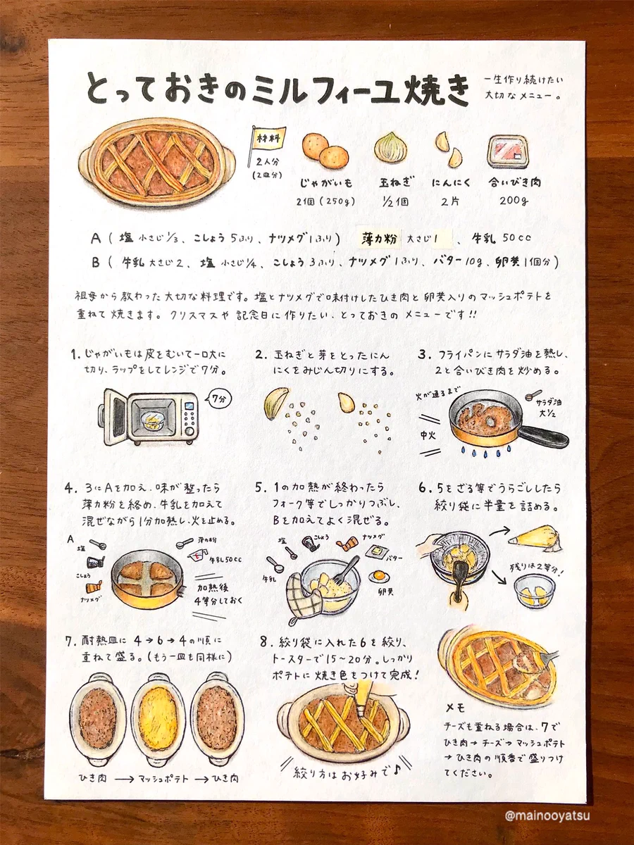 クリスマスにもピッタリ！『とっておきのミルフィーユ焼き』レシピ♪