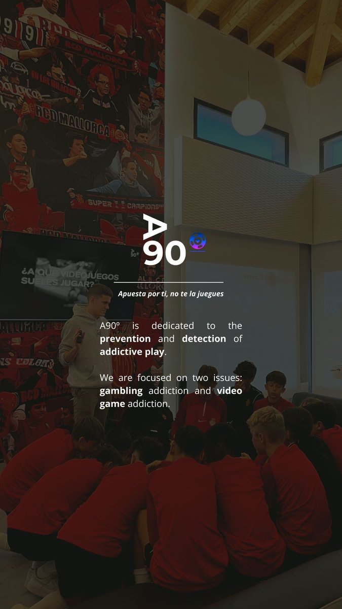Hi! Here I am again with #The13family social projects and this month I would like to introduce you a90grados.com. Yesderday I met them on instagram, they are young guys struggling against gambling and videogames addictions. Well done! 

"Bet on yourself, don't play it"