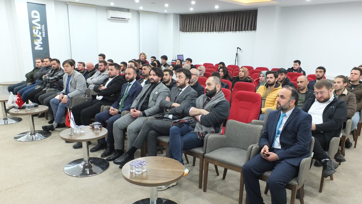 inegencmusiad's tweet photo. “Anadolu İnovasyon İle Uçacak” program serisinin üçüncü ayağı MÜSİAD İnegöl Şubemizde gerçekleşti. THY İnovasyon Müdürü Sn. Ahmet Faruk Tuna’nın konuşmacı olduğu, Genç MÜSİAD Kurumsal İnovasyon Komisyonu’nun tertiplediği programa İş insanları ve Uludağ Üniversitesi +++ https://t.co/2eA2UZJcgI
