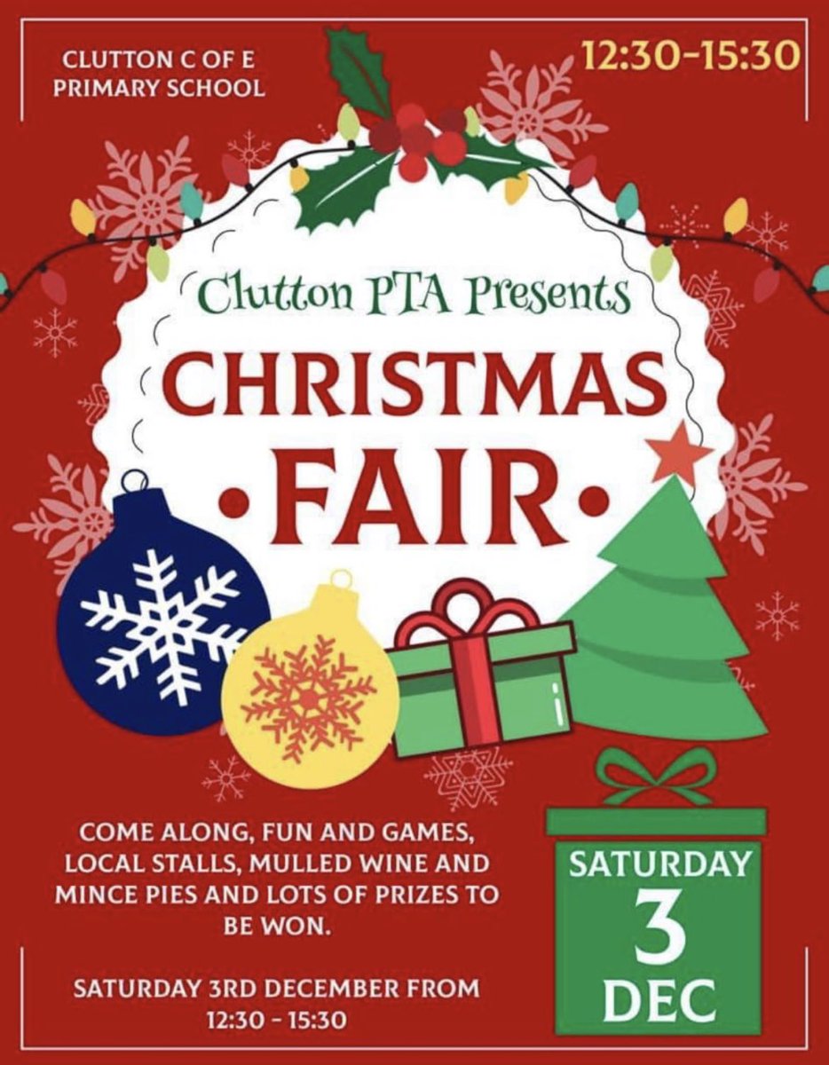 Siân and Joe will be at the Clutton Primary School Christmas fair 12:30-3:30 TODAY selling lots of books and other gifts… 🎄 <a href="/CeClutton/">Clutton CE Primary</a>