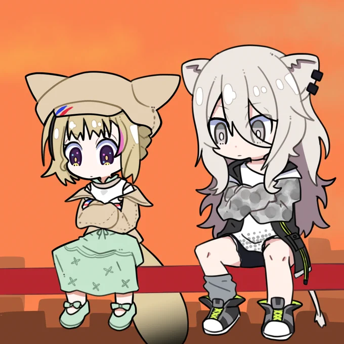 #ししらーと #絵まる 後方腕組ねねち見守りししぽる 