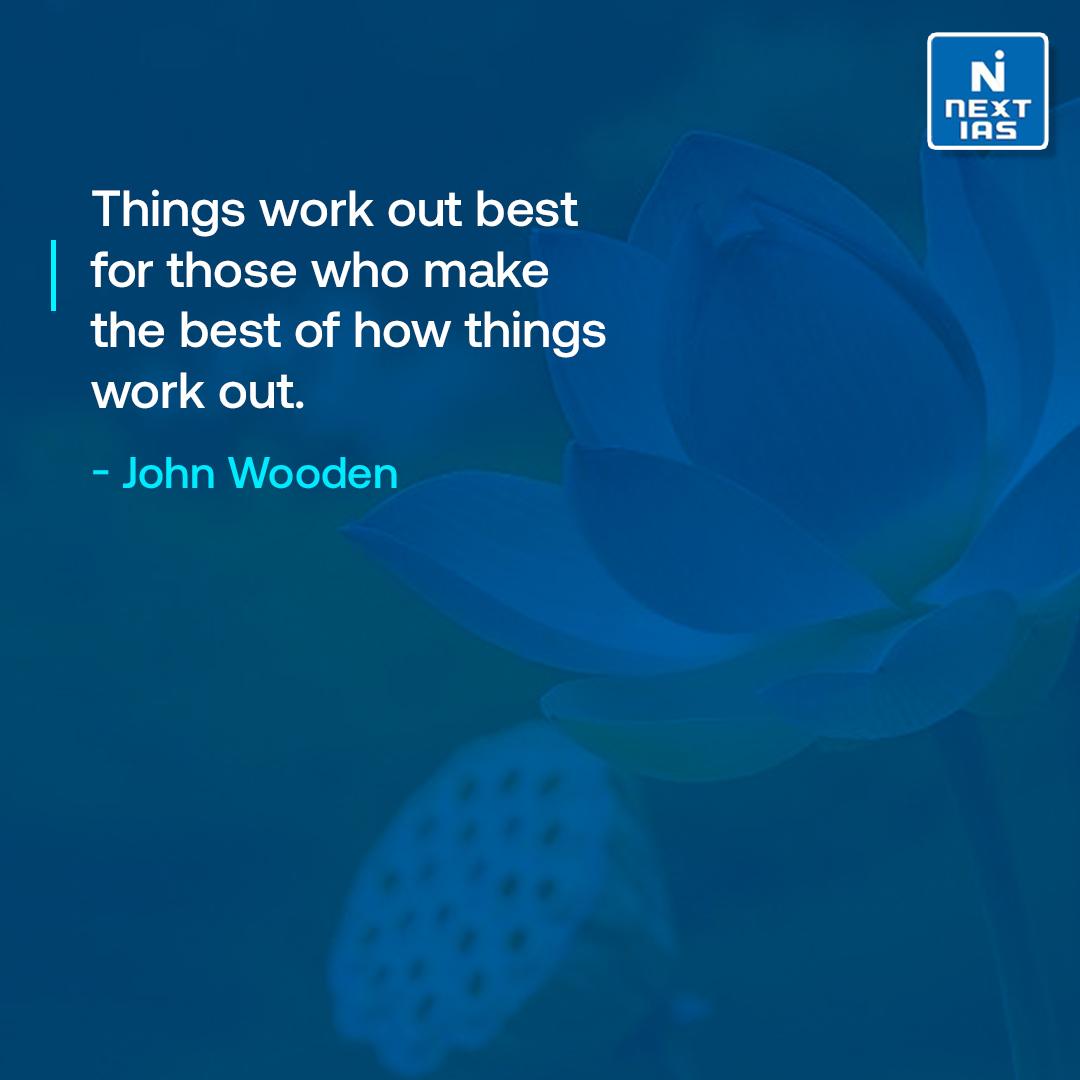 NEXTIAS_Delhi's tweet photo. Thought of the Day π
#thoughtoftheday #nextias #IAS #SundayMotivation #johnwooden #thingswillgetbetter #thingswillworkout https://t.co/mLWE1zCRCX