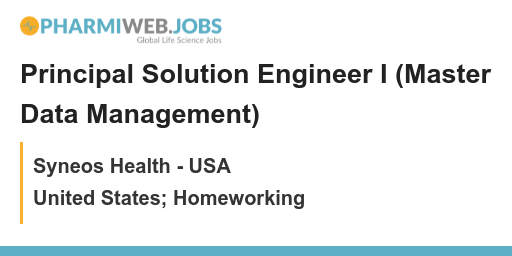 PharmaNewsUS's tweet photo. Principal Solution Engineer I (Master Data Management)
https://t.co/QZClnoPuBK
- United States; Homeworking
- Competitive
- Syneos Health - USA
#USPharma #USLifeScience #USBiotech #USClinicalResearch #PharmiWebUS https://t.co/muuGfL6afA