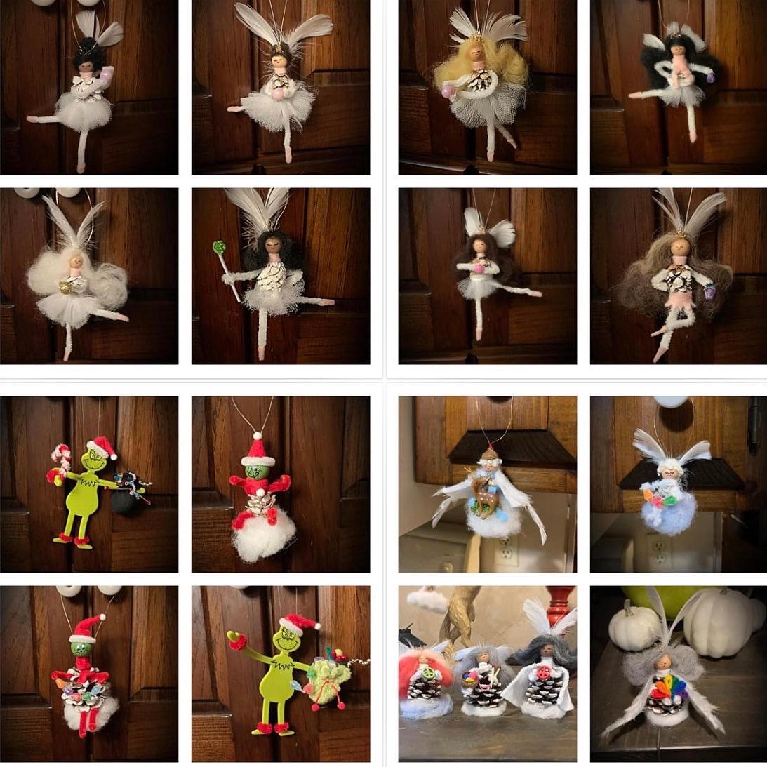 These whimsical pinecone people, created by our friend, Elaine Kelly, are for sale at the Snappy trailer this weekend and next, priced $5 and up. #stockingstuffers #ornaments #hopkinton