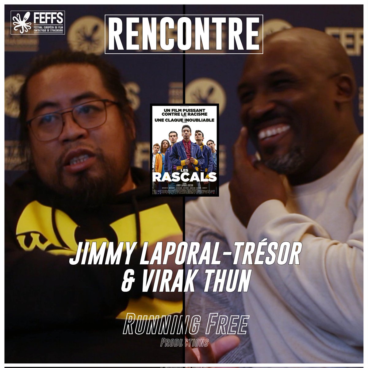 runningfreeprod's tweet photo. En septembre dernier, nous avons eu le plaisir de rencontrer @Jimmy_LT et @ThunVirak au @FantasticStras afin de discuter de #LesRascals.

Rendez-vous DEMAIN À 18H pour l'interview complète 👊 https://t.co/d8JlZw5rge