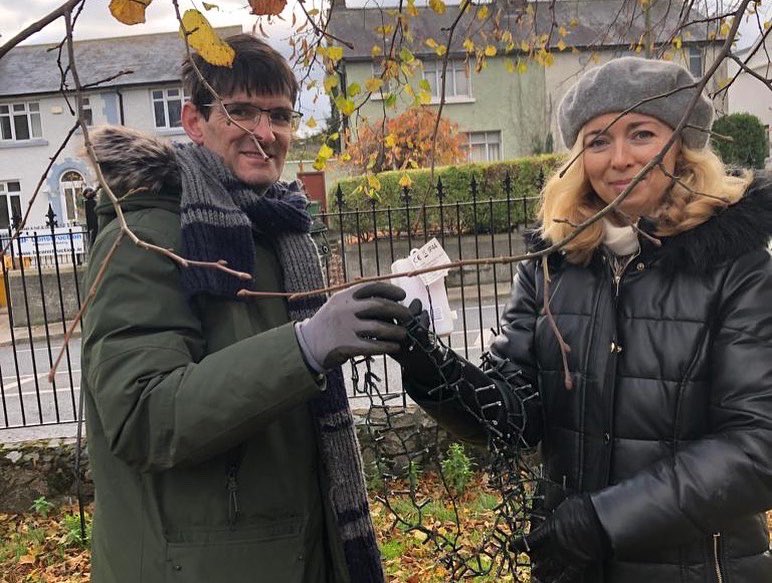 LOKRA9's tweet photo. Getting Christmassy with Mt Argus &amp; Church Park Residents Ass &amp; LOKRA this morning amid jewel like colours of Mount Argus Park. This evening Conor O Leary will set the #neighbourhood twinkling. Tks to volunteers &amp; local Expert hardware at Sundrive X who kindly donated batteries. https://t.co/Fjhe2GUiTO