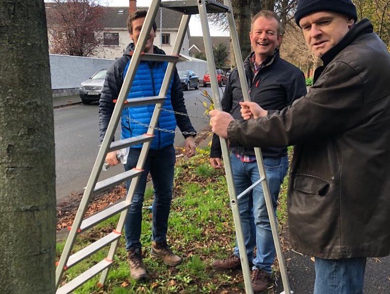 LOKRA9's tweet photo. Getting Christmassy with Mt Argus &amp; Church Park Residents Ass &amp; LOKRA this morning amid jewel like colours of Mount Argus Park. This evening Conor O Leary will set the #neighbourhood twinkling. Tks to volunteers &amp; local Expert hardware at Sundrive X who kindly donated batteries. https://t.co/Fjhe2GUiTO