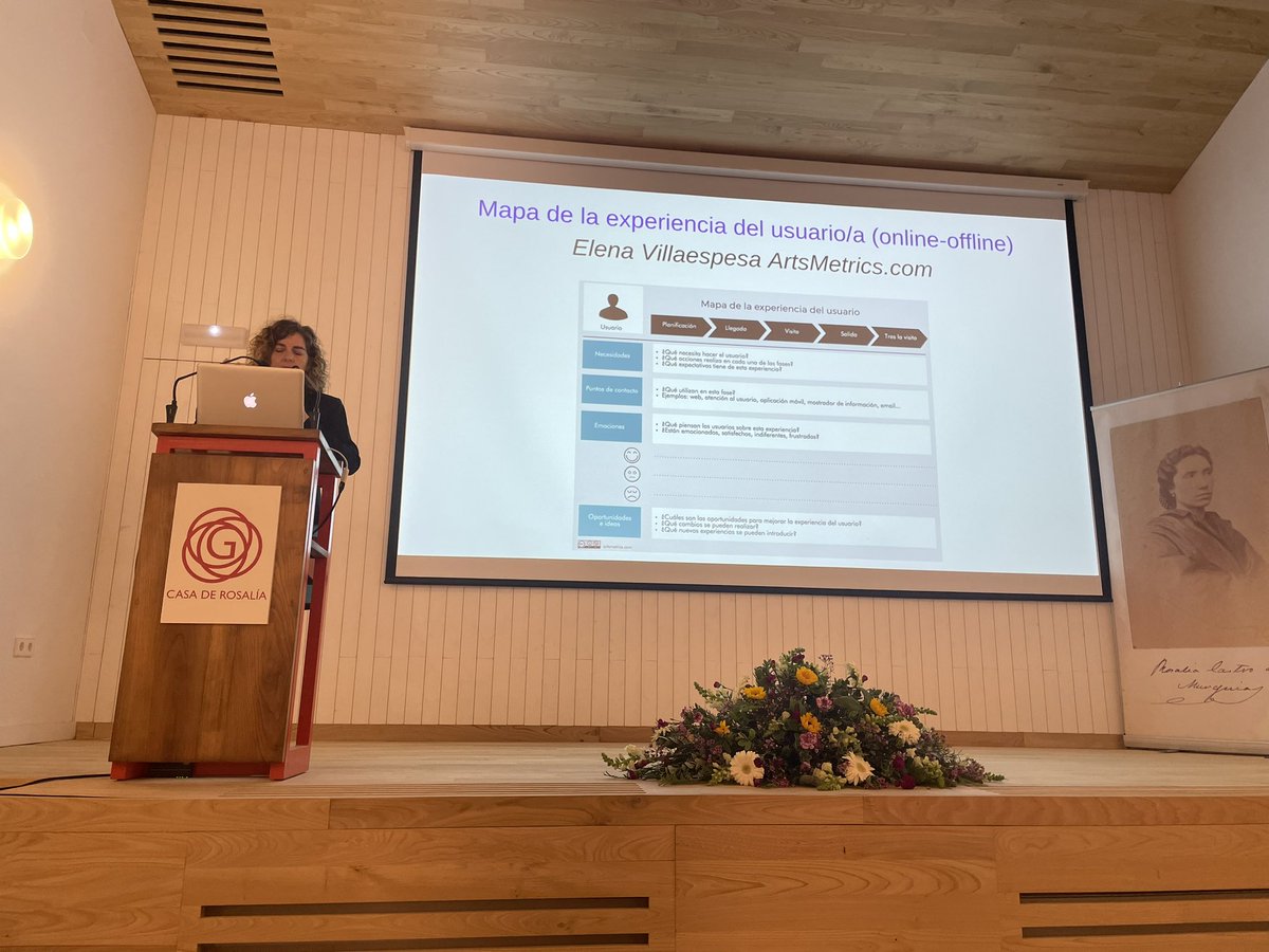 Onte na charla de <a href="/Clara_Merin/">Clara Merín</a> sobre estratexias dixitais de comunicación para museos dentro da xornada final do proxecto Open Museums que lidera a <a href="/CasadeRosalia/">Casa de Rosalía</a>.