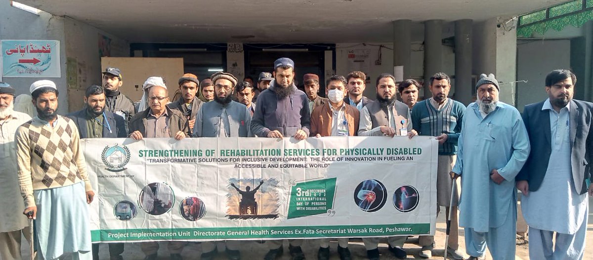 BOG_MTIBannu's tweet photo. ایم ٹی آئی بنوں کے زیر اہتمام معذوروں کے عالمی دن کے موقع پر آگاہی واک ، معذور افراد افراد کیساتھ اظہار یکجہتی کی ،
ایم ٹی آئی بنوں ہسپتالوں میں معذور افراد کو طبی سہولیات کی فراہمی کا عہد کرتے ہیں ۔ ایڈیشنل ہاسپٹل ڈائریکٹر پروفیسر ڈاکٹر اجمل شاہ بخاری
#disabilityawareness https://t.co/og0pxCwPhW