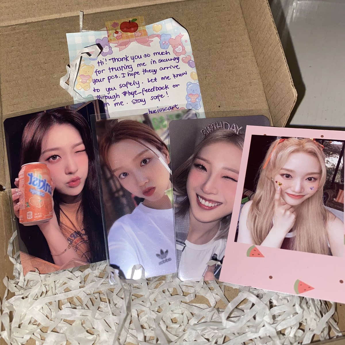 therkivestudio's tweet photo. κ° π¦ @hyejuscart #namjunmail κ±
my loona tcs are home , thank you so much for the pocas ! + for the very smooth transaction as well ^-^ they came home vv safely , till our next transaction ππ
#hye_feedback https://t.co/YfOc63ngX8