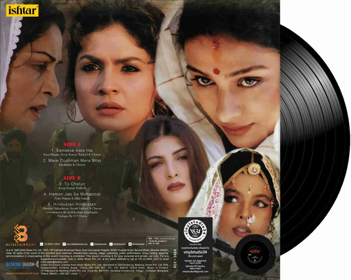 vinylstudio34's tweet photo. Proud to Launch my new Vinyl album in collaboration with Ishtar Music ❤️

@PoojaB1972 @SunielVShetty @bindasbhidu @iamsunnydeol #jpdutta @RealNidhiDutta @The_AnuMalik @Javedakhtarjadu @Shankar_Live #BORDER #ARMY #fighters #Indian #weekendvibes #musicals #vinyl #vinylrecords #Hit https://t.co/lJEaVnzwFY