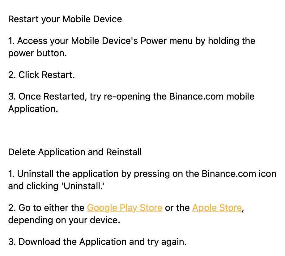 Binance Customer Support tweet media