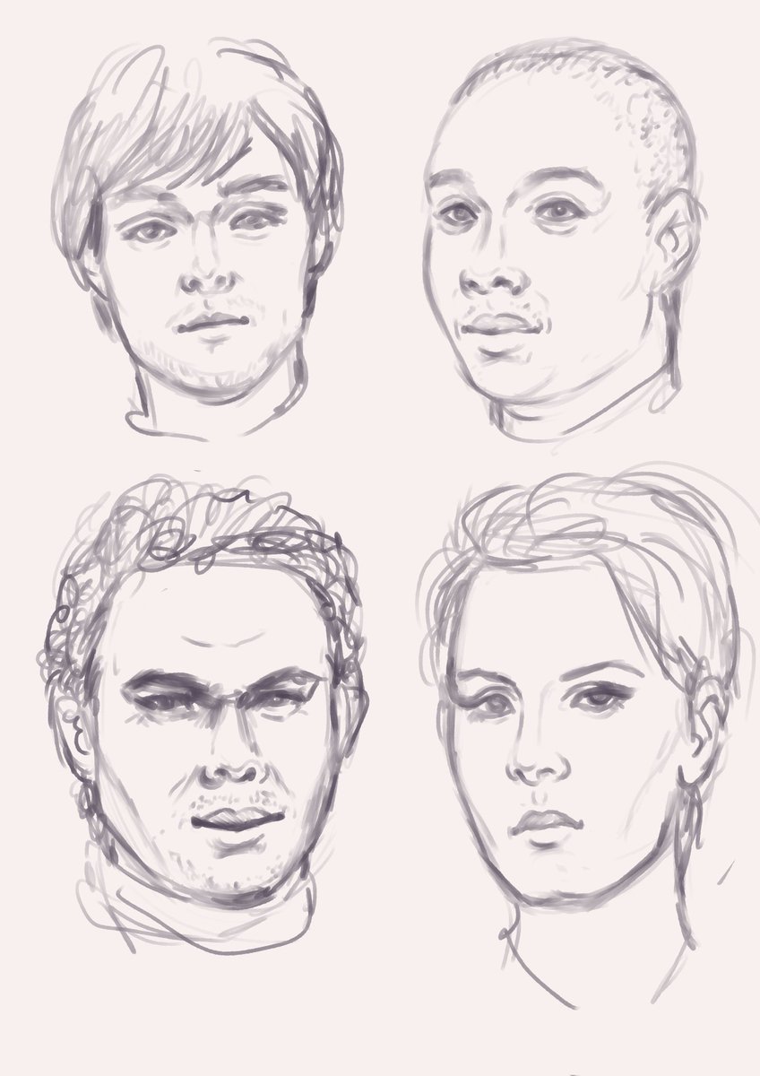 pinchpork's tweet photo. Today's face doodles https://t.co/pWNmQOboYT