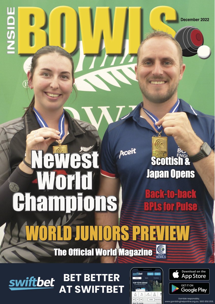 BOWLERS: Pleased to announce the newest edition of INSIDE BOWLS is now online and ready to read FREE of charge. Click here insidebowlsmag.com/dec22/index.ht… for all the latest news and bowls stories from around the world…