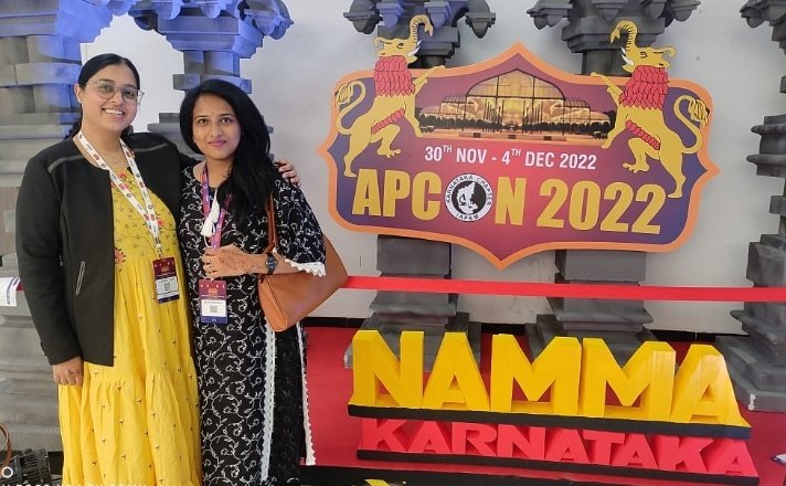#APCON2022 #MOTTIRL <a href="/drsupriyatiwari/">Dr. Supriya Tiwari</a>  She is the person who got me involved into KCIAPM as Resident Ambassador.. And till now, here it continues as Social Media Committee member.. Although 3+ years, its only today have we met in real life..😊😊 #adaytoremember <a href="/kciapm/">Karnataka Chapter-IAPM (KCIAPM)</a>