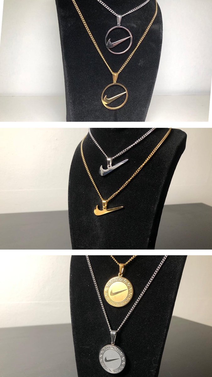 New stock ! Going out fast. Order now #nike #necklaces #christmas #jewelry leroydesign.be/accessoires
