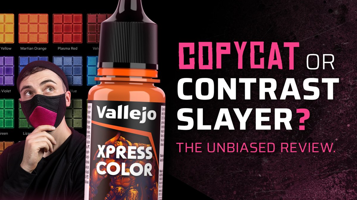 stahly_top's tweet photo. Here comes my review of @vallejocolors' new #XpressColor. Featuring a hand-painted swatch of all 23 colours, me slapchopping for the first time, and @JhMiniatures answering a few of my questions. Must read/watch! 😁

➡️ https://t.co/gg582iFHaS https://t.co/88B6mhfAcE
