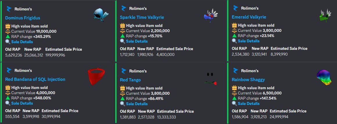 Roblox Trading News  Rolimon's on X: Update on the Frigidus