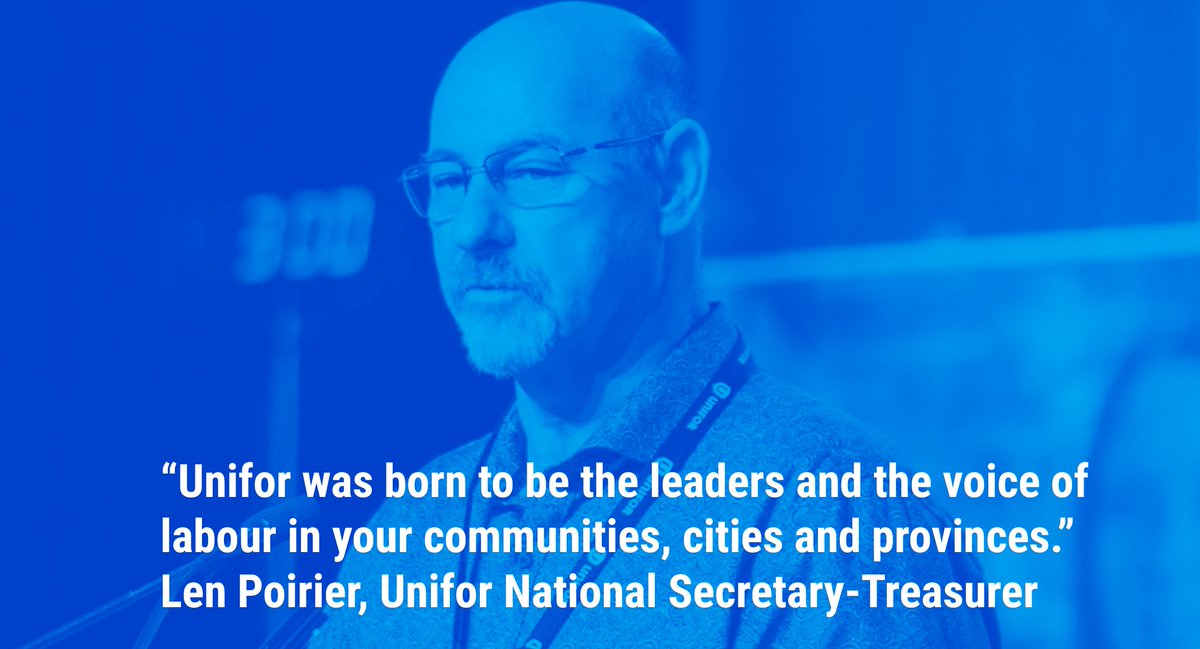 UniforTheUnion's tweet photo. Unifor National Secretary-Treasurer @len_poirier addressed the #ORC22 this morning.
"Unifor was born to be the leaders and the voice of labour in your communities, cities and provinces." https://t.co/kOPdyTKyzD
