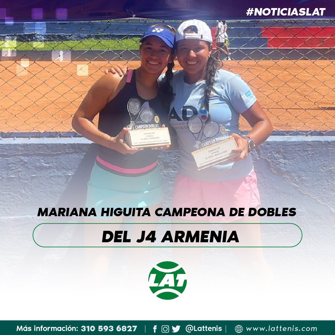 lattenis's tweet photo. A seguir por este camino, Mariana Higuita 🤙🏻
La antioqueña celebró en el J4 Armenia junto a Valentina Mediorreal 🏆
#TeEntrenamosParaGanar I #Lattenis https://t.co/lHh7YgX4gk