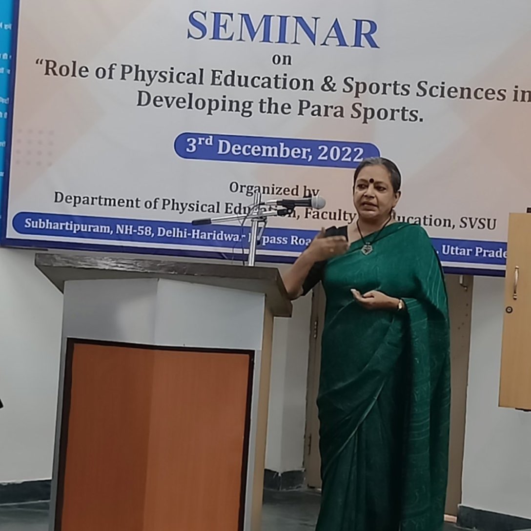Focusing upon people with disabilities and their empowerment is important. India making great progress, push needed for greater #ParaSports inclusion. Director <a href="/india_setu/">SetuIndia</a> <a href="/NabMeerut/">NabMeerut</a> Poonam Tyagi stresses greater commitment
<a href="/PMOIndia/">PMO India</a> <a href="/myogiadityanath/">Yogi Adityanath</a> <a href="/UPGovt/">Government of UP</a> <a href="/Subharti3/">Subharti University</a>