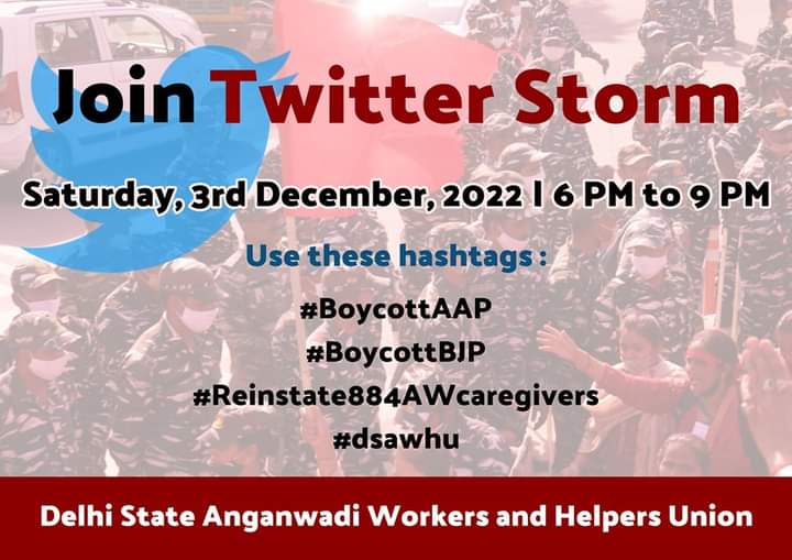 The storm has begun!

#BoycottAAP
#BoycottBJP
#Reinstate884AWcaregivers
#dsawhu
<a href="/dsawhu/">DSAWHU</a> <a href="/AamAadmiParty/">AAP</a> <a href="/BJP4India/">BJP</a>