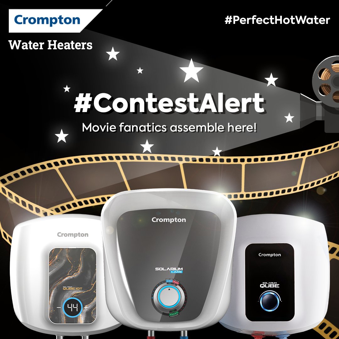 Crompton_India's tweet photo. #ContestAlert
5 of you lucky participants stand a chance to win exciting prizes from us!🏆

All you need to do is:
- Describe what #PerfectHotWater and the #PerfectBath means to you, with the help of any movie dialogue!🎞️
- Tag 3 friends and ask them to participate too

#Crompton https://t.co/SVPBk1ti9q