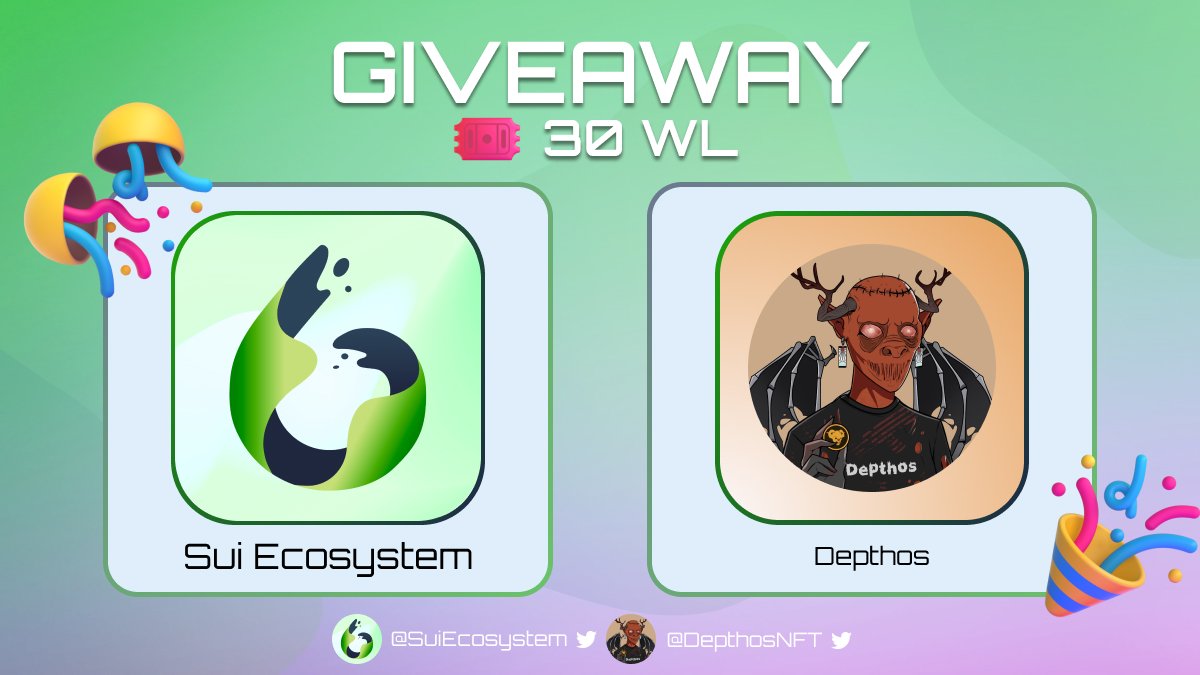 DepthosNFT's tweet photo. To celebrate our partnership with 
@SuiEcosystem 
 we're doing the biggest giveaway 🎉🎉

30 WL

1. Go to https://t.co/g7zXtKjey1
2. Do all the tasks. 
3. Get rewarded.
#Sui #SuiEcosystem #Suinami #SuiNFT https://t.co/skjyZ7K9HT