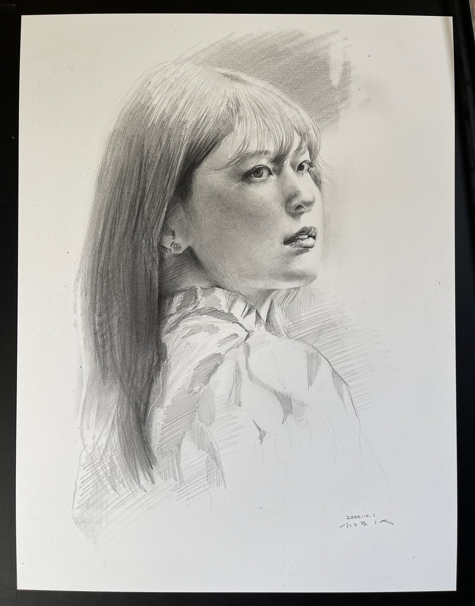 (小木曽誠)　油絵「蒼夕」 小木曽誠) 油絵「蒼夕」