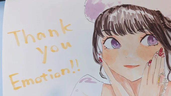 初めてお見送りにスケブ持ってった。久々コピックで描いた楽しかったです 