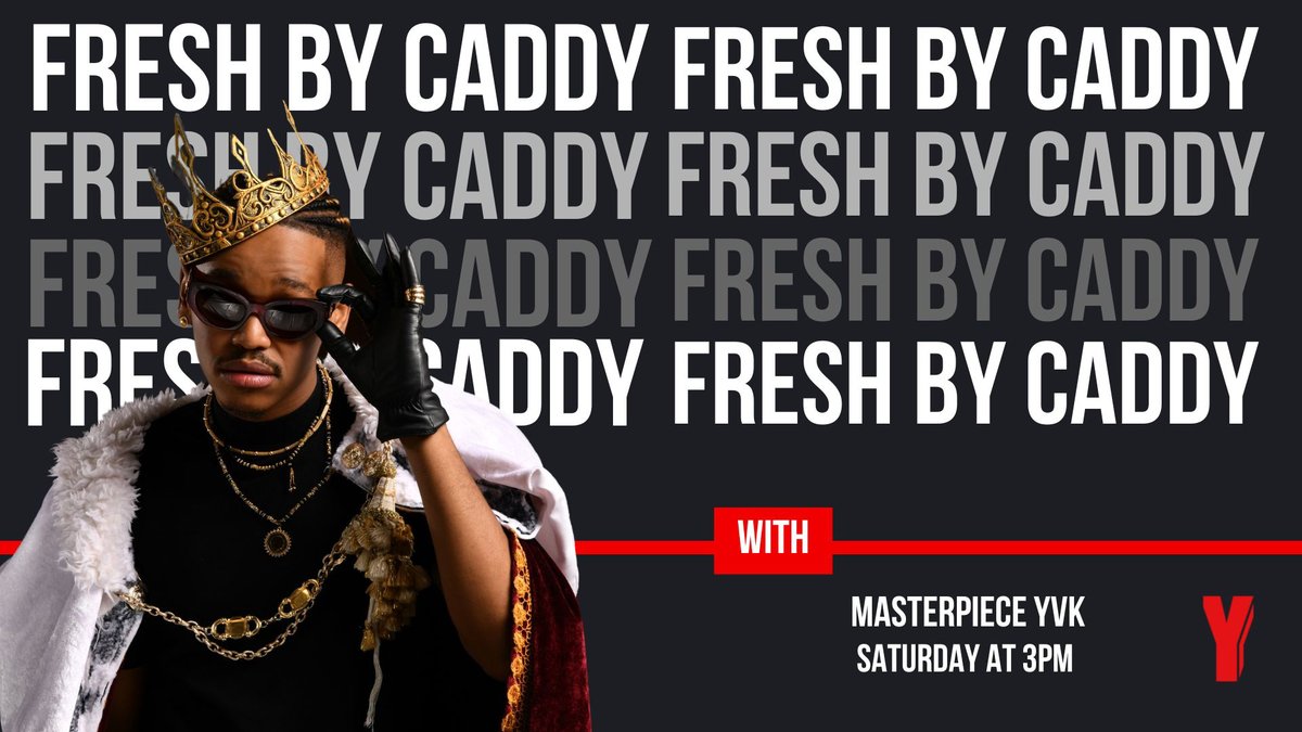 Yfm's tweet photo. Coming up on #FreshByCaddy, we are hanging out with Piano Hub artist, Masterpiece YVK.
He takes us through his drip journey on #DripOclock
Let’s go! https://t.co/SsTXaacxys