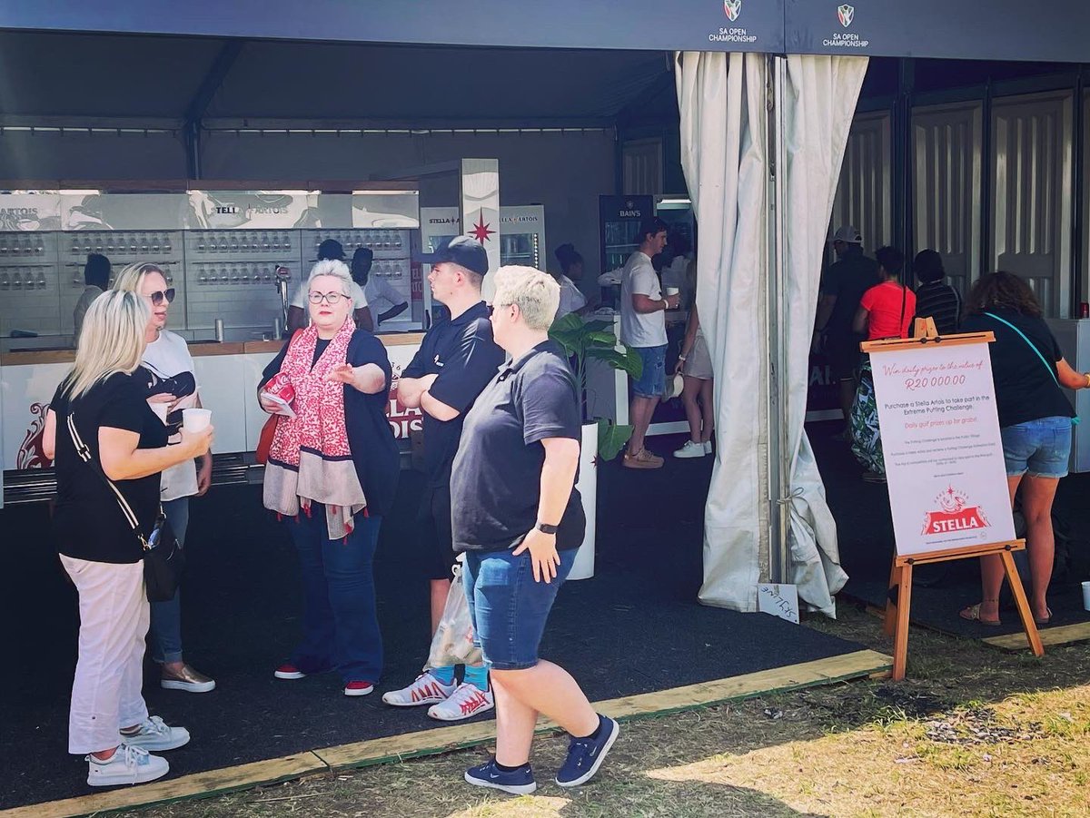 InvestecSAOpen's tweet photo. Don’t forget to join us in the fan village as well - plenty of food options, cold drinks, a big screen &amp; activities for all!

Ticket for tomorrow still available at https://t.co/esPFxp2AQA

#InvestecSAOpen 🇿🇦 #InvestecGolf 🦓#GreatnessBeginsHere 🏆
@Investec @Sunshine_Tour https://t.co/I2WFDblgR8