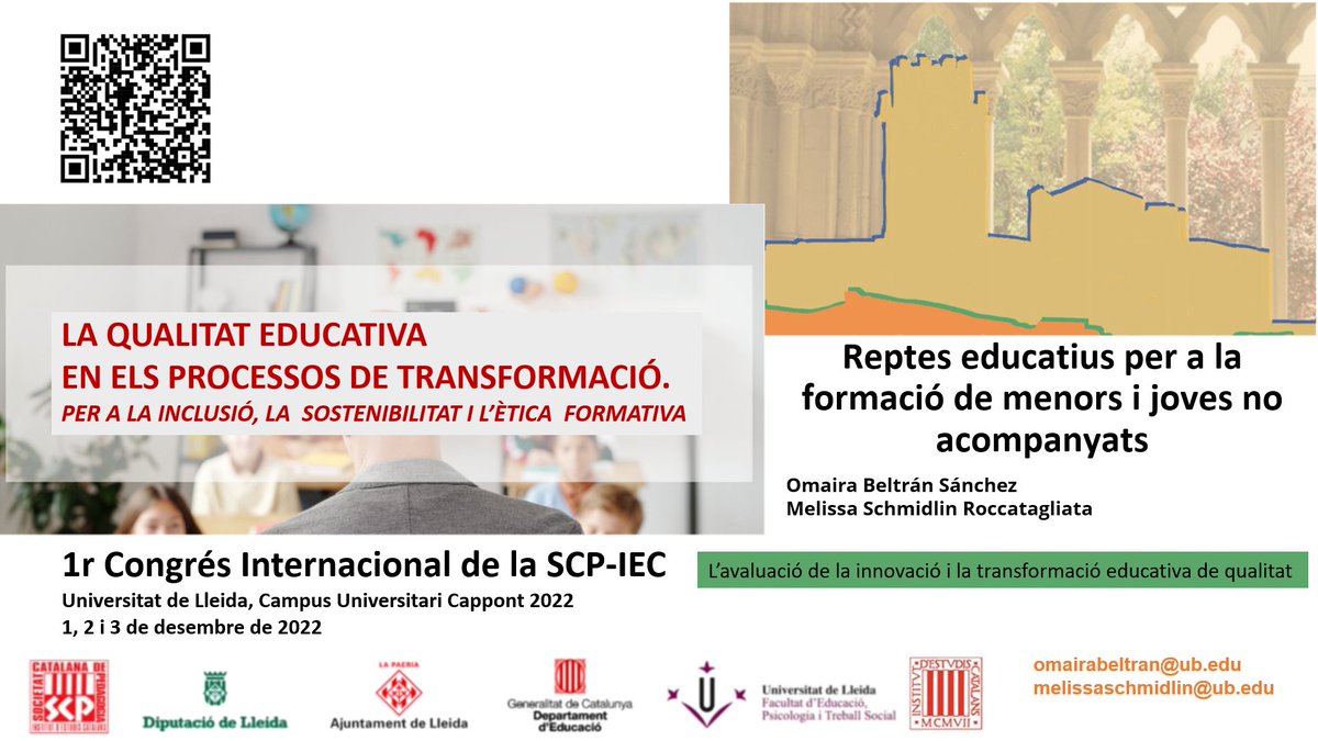 diiub's tweet photo. Les nostres companyes @omairabeltran i Melissa Schmidlin van participar en el I Congrés Internacional de la @SCP_IEC amb la ponència "Reptes educatius per a la formació de menors i joves no acompanyats."

Alguns dels resultats i conclusions exposades van ser: 👇 https://t.co/qFjNL1Ku0i