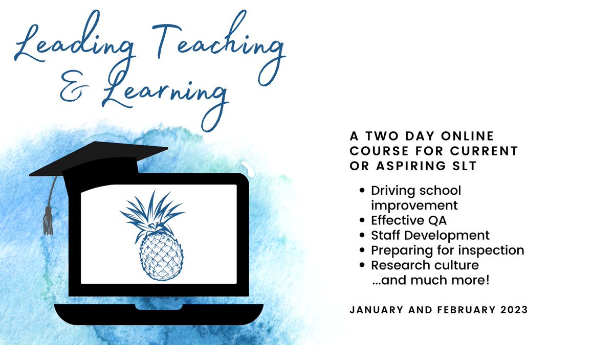 Excited to be able to offer this new course in 2023 - it will be run over two days: one day as a pre-record and one day delivered live online. If you have an existing school membership, you can use your discount code on this one... funkypedagogy.com/product/course…
