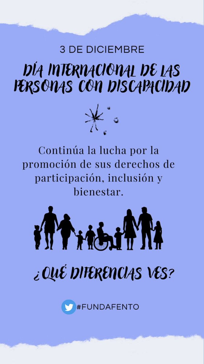 ElenaramirezTO's tweet photo. Seguiremos promoviendo su inclusión y derechos de participación social. Porque son personas ocupacionales, capaces de hacer muchas actividades, dejando su discapacidad en un segundo plano. Y tú ¿sigues pensando que son “diferentes”? #FundaFento #diainternacionaldeladiscapacidad https://t.co/Zyp732ldsD