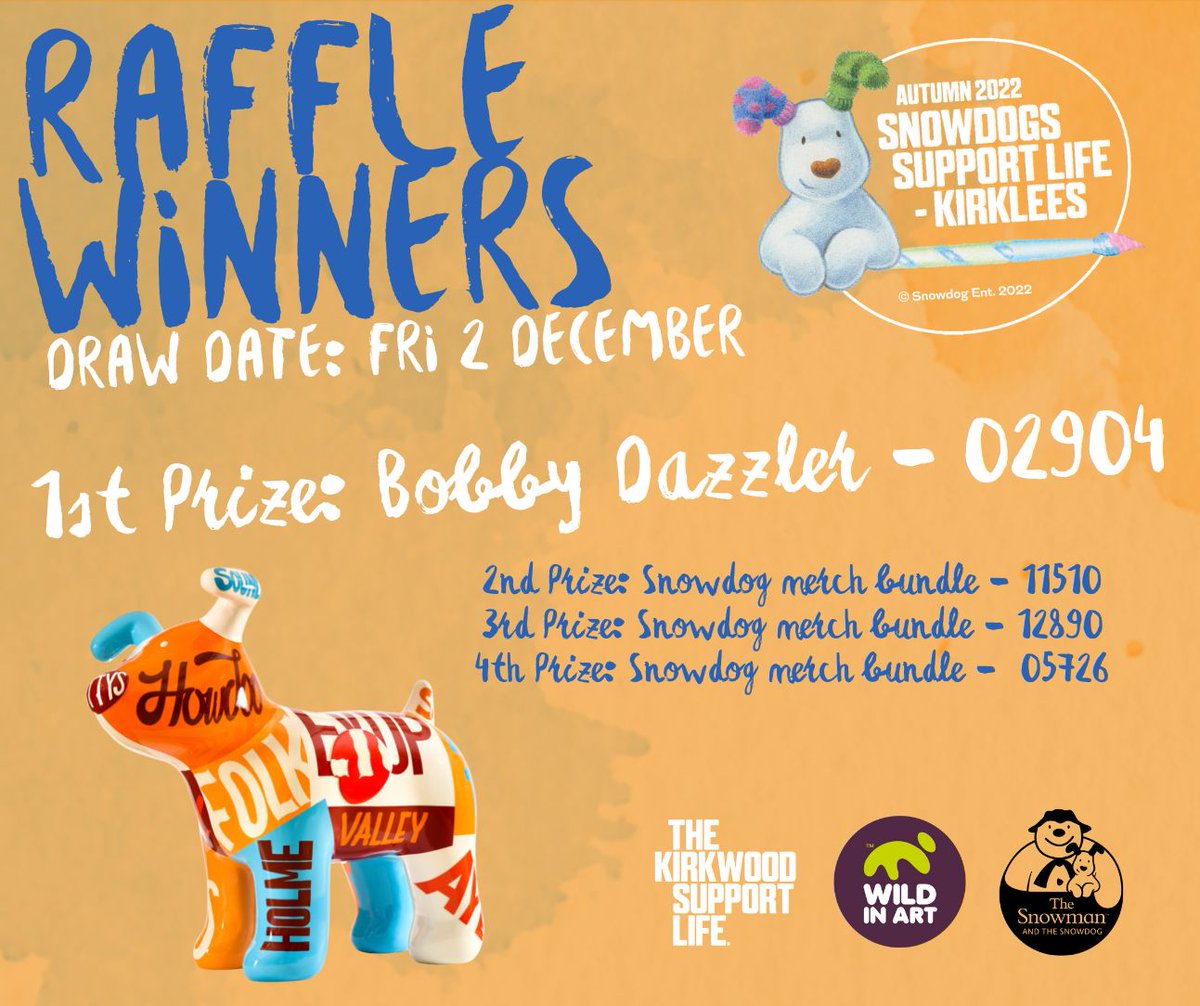 Our Snowdog Raffle has now been drawn! Are you the lucky winner of our beautifully decorated Snowdog, #BobbyDazzler, or one of our pawsome Snowdog merch bundles? Find out here 👇