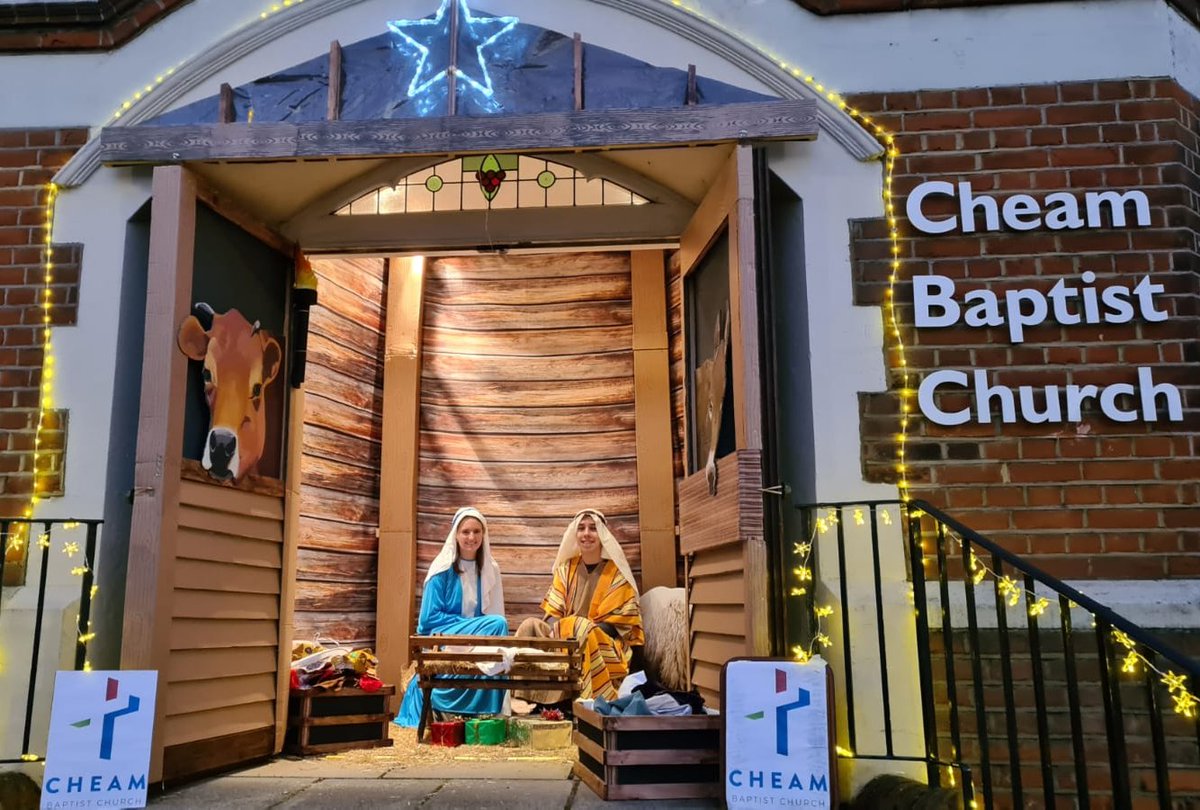 Hope you all had a wonderful time at the Cheam Village Christmas event last night! Well done to everyone involved - what a great night! 
We'd love to see any of your pics from our Nativity photo booth! Feel free to tag us: <a href="/CheamBaptist/">Cheam Baptist Church</a>  
#cheambaptist #nativity #getinthepicture