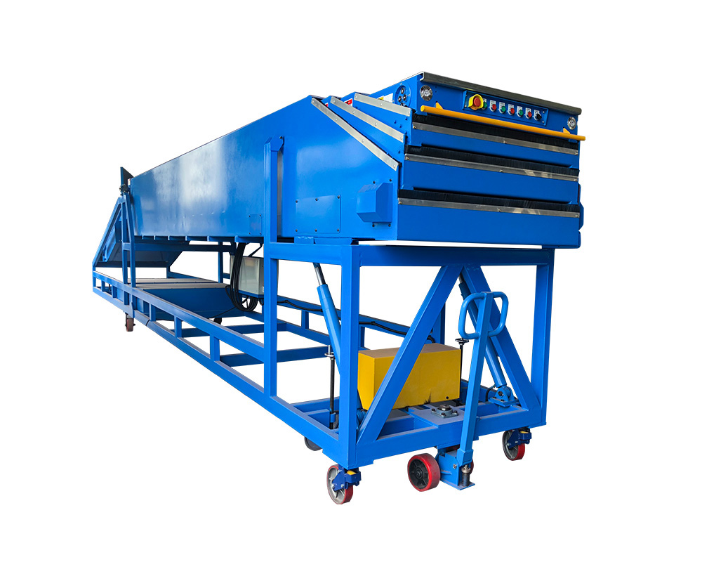 yfconveyor's tweet image. How good is our Inclined Telescopic Belt Conveyor for Loading Unloading 40ft containers | ITBC-4S-6/12-800? You will see through yfconveyor.com/dockless-teles… #loadingmachine #beltdrivenconveyor #concreteconveyorbelt
