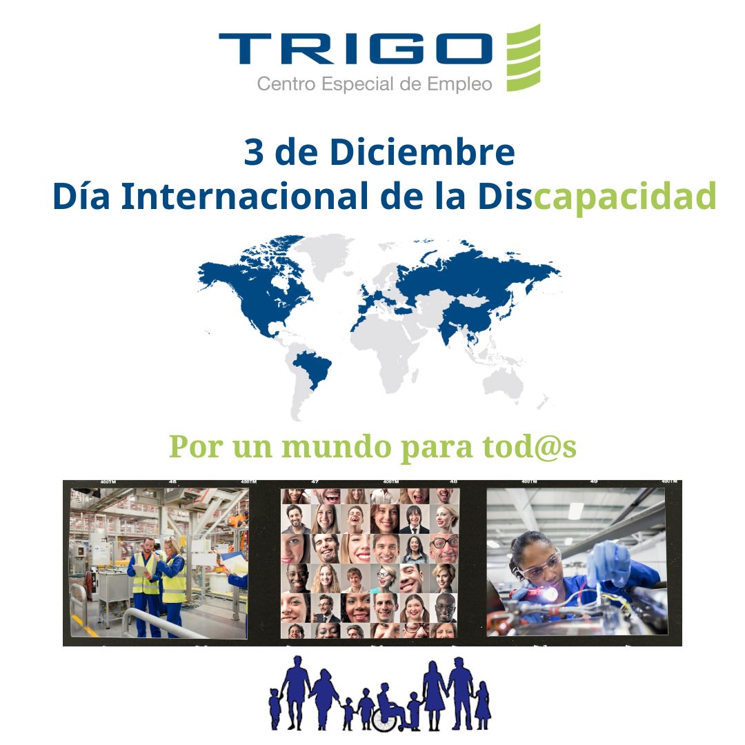 AlmudenaMenchen's tweet photo. En TRIGO Centro Especial de Empleo trabajamos por la integración sociolaboral de las personas con discapacidad, apostando por "Soluciones transformadoras para un desarrollo inclusivo" #DiaInternacionaldelasPersonasconDiscapacidad
#inclusion #discapacidad
https://t.co/2Bs9H5iIgH https://t.co/fD8R70EFTm