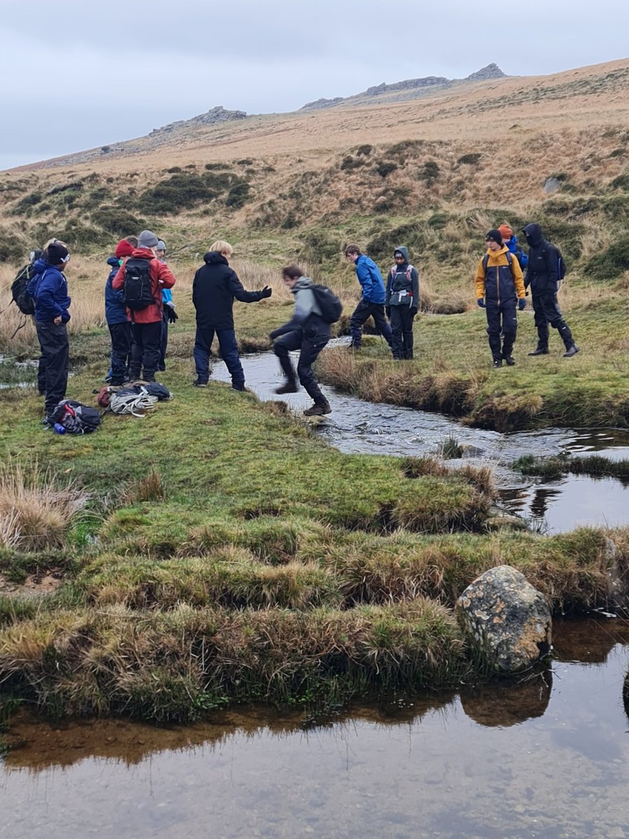 AshtonOutdoorEd's tweet photo. Ten Tors training on Dartmoor today. Learning how to conduct safe river crossings and Range safety. Also some press－ups to assist with listening to instructions.  😉 https://t.co/BAjE9hTCXq