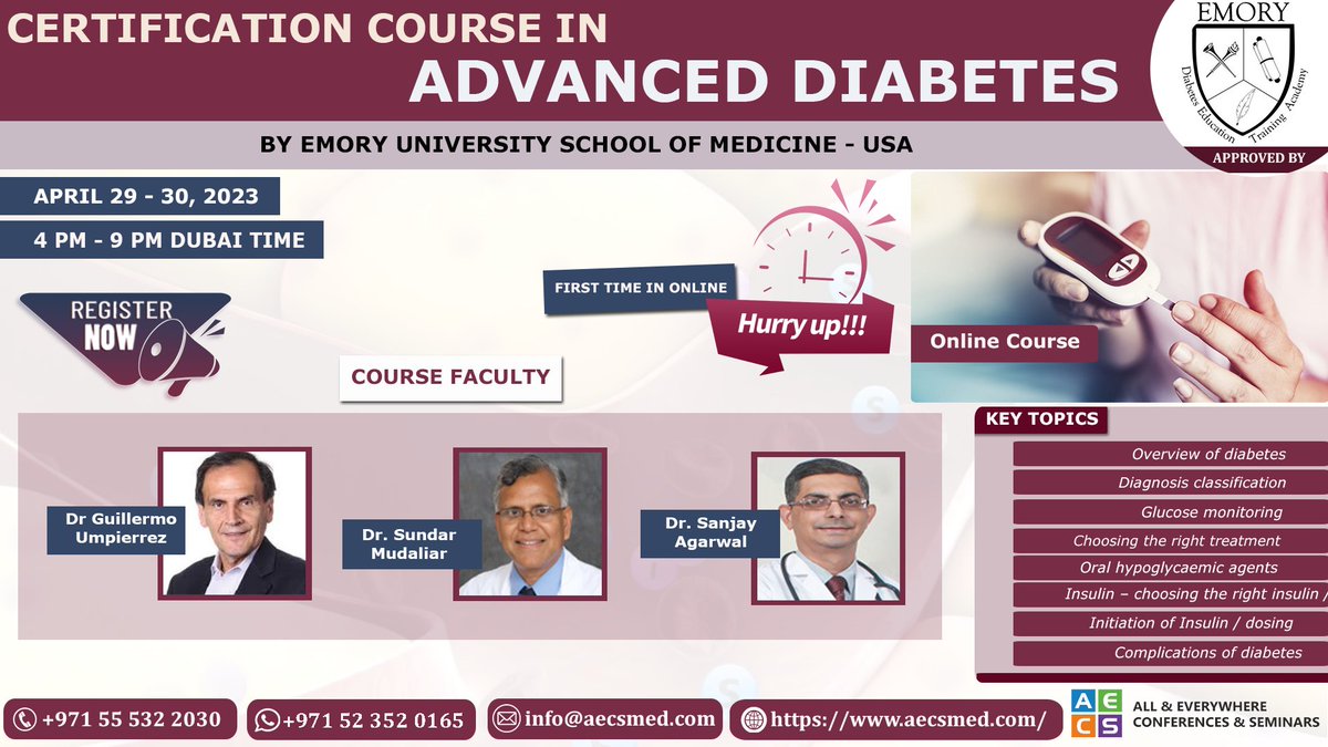 aecsmed's tweet photo. 🎓CERTIFICATION COURSE IN ADVANCED DIABETES

Course web link: https://t.co/1ZnubsgvnV

#doctor #medical #medicaltraining #medicalcourses #aecsmed #diabetes #diabetescommunity #diabetescourse #doctors #diabetic #mbbs #medico #dubaihealth #medicaltraining  #dubaievents #dubai #aecs https://t.co/CGblFhswYH