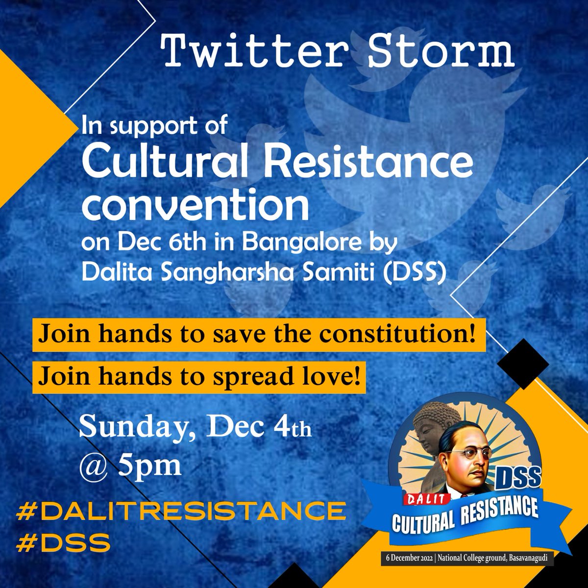 #DalitResistance
#DSSResistance
#SaveConstitution 
#SaveDemocracy 

<a href="/BahutvaKtka/">Bahutva Karnataka ಬಹುತ್ವ ಕರ್ನಾಟಕ</a> <a href="/_SwarajIndia/">Swaraj India</a> <a href="/SwarajIndiaBLRU/">Swaraj India Bengaluru Urban District</a>
