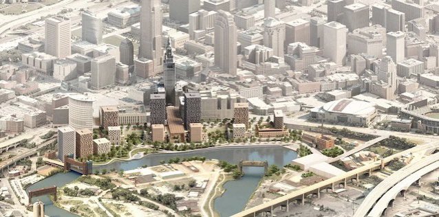 One done, one rendered…a tale of two riverfronts…CLE &amp; PGH Yesterday I asked the Allegheny County Exec what it took to revitalize Pgh’s 3 Rivers. He said CMU. It drove the tech jobs that made the housing market. cleveland.com/news/2022/12/b… Also do it right 👉🏼riverlifepgh.org/start-a-projec…