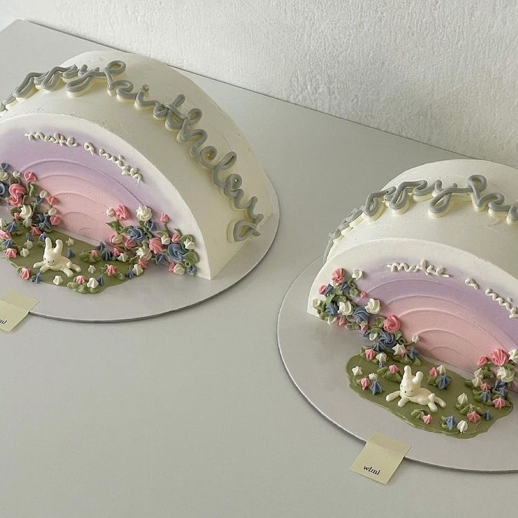 300moods's tweet photo. 🌈 sunset cakes https://t.co/S68xhXDKnU