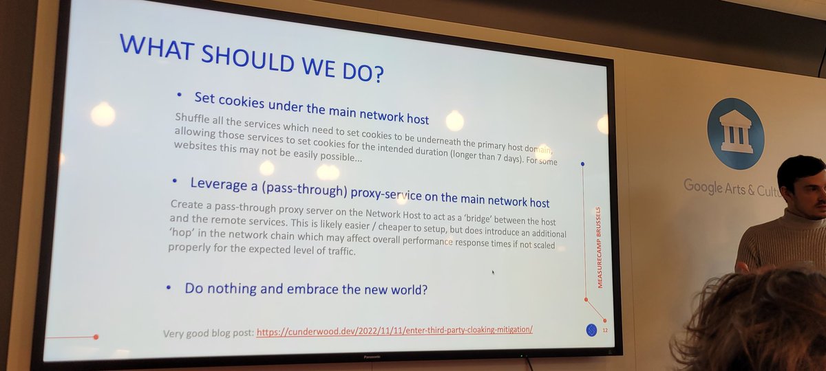Safari will make it even harder to bypass ITP ... but I am afraid there might be collateral damage... #measurecamp <a href="/MeasureCampBru/">MeasureCamp Brussels</a>