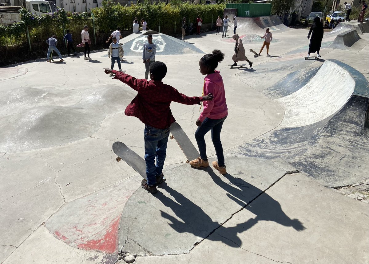 Learning to drop in. The fear. The exhilaration. If you know, you know. 

Saturday skate session in Addis Ababa, with <a href="/EthiopiaSkate/">Ethiopia Skate</a>