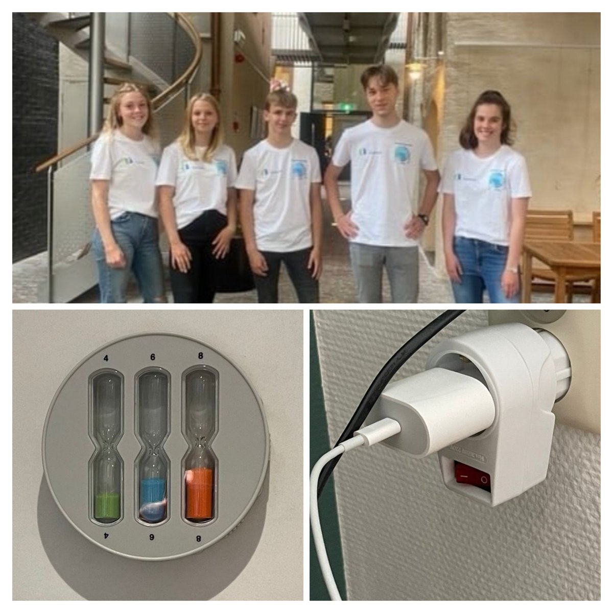 HattemCentraal's tweet photo. โ
In de praktijk brengen.
Afgelopen Cie vergadering presenteerden het Young Energyteam Hattem zich aan de @RaadHattem
Na afloop kregen alle leden een pakketje met energiebesparende producten mee.
Kan jij in minder dan 4 minuten douchen?
#Besparen #zandloper #uitknop #Hattem https://t.co/OQsKsf2IHP