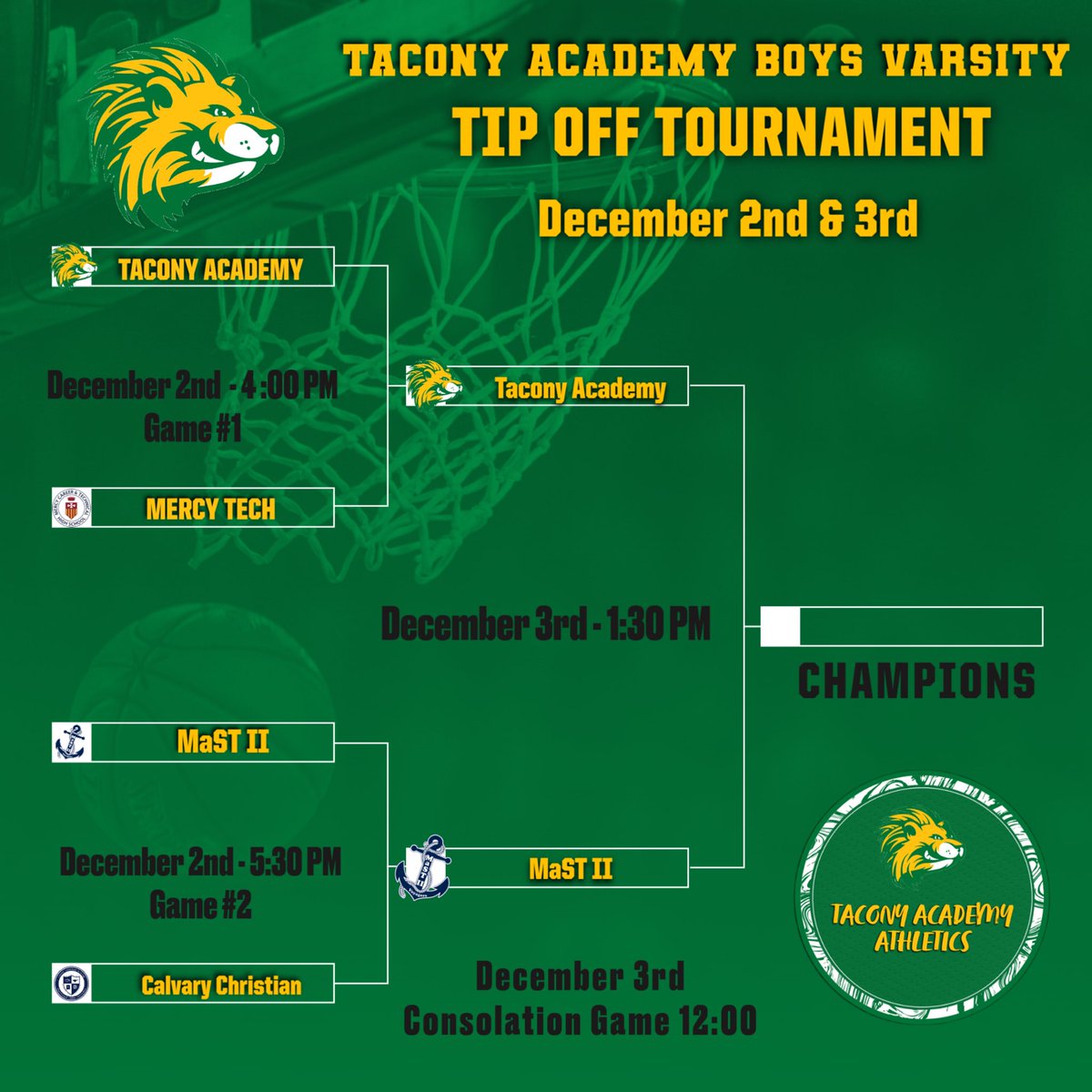 MaST II Tacony Athletics (@mast2athletics) on Twitter photo Our Boys basketball team moves to the Championship round in the tacony Academy Tip Off Tournament. They take on Tacony Academy Charter at 1:30 today. <a href="/pplathletics/">PPL Athletics</a> <a href="/PCSCA10/">PhilaCharterSchoolCoaches</a> <a href="/AcademyTacony/">Tacony Academy Athletics</a> Our Boys basketball team moves to the Championship round in the tacony Academy Tip Off Tournament. They take on Tacony Academy Charter at 1:30 today. <a href="/pplathletics/">PPL Athletics</a> <a href="/PCSCA10/">PhilaCharterSchoolCoaches</a> <a href="/AcademyTacony/">Tacony Academy Athletics</a>