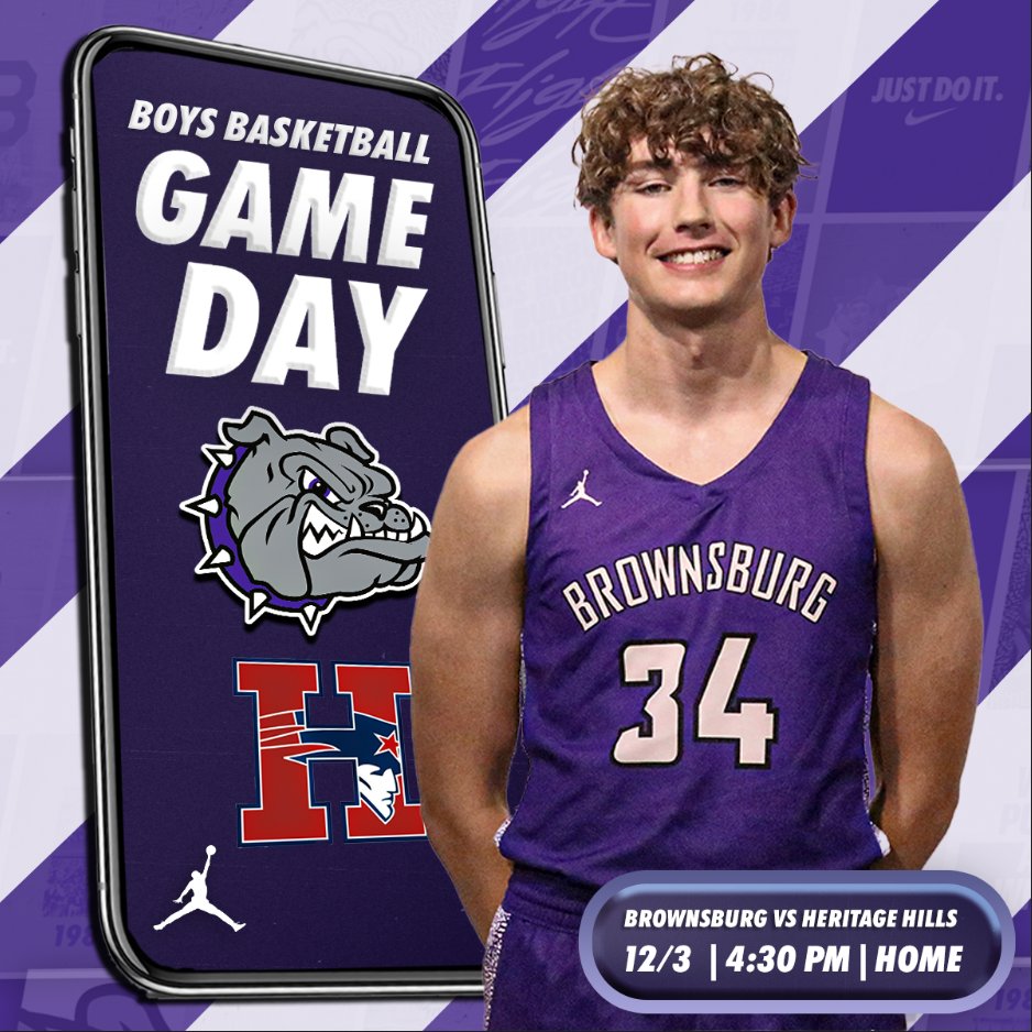 Brownsburg Athletics (@bhsdogs) on Twitter photo It's #GAMEDAY
🏀 » <a href="/bhsdogsbhoops/">BBurg Boys Hoops</a>
🆚 » Heritage Hills
📅 » December 3
⏰ » 4:30 PM
📍 » Home
#BulldogTough It's #GAMEDAY
🏀 » <a href="/bhsdogsbhoops/">BBurg Boys Hoops</a>
🆚 » Heritage Hills
📅 » December 3
⏰ » 4:30 PM
📍 » Home
#BulldogTough